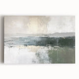Abstract landscape wall art on stretched canvas showcasing vibrant colors and fluid shapes, perfect for modern home decor. Ideal for adding artistic flair to any room.