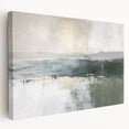 Stretched canvas artwork depicting an abstract landscape with vibrant colors and textured details, showcasing a modern aesthetic ideal for home decor.