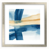 Modern Abstract Wall Art – Coastal Brushstroke Harmony