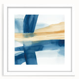 Modern Abstract Wall Art – Coastal Brushstroke Harmony