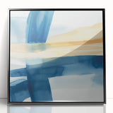 Modern Abstract Wall Art – Coastal Brushstroke Harmony