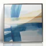Modern Abstract Wall Art – Coastal Brushstroke Harmony