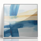 Modern Abstract Wall Art – Coastal Brushstroke Harmony