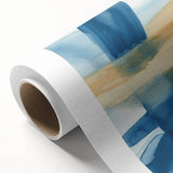 Modern Abstract Wall Art – Coastal Brushstroke Harmony