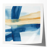 Modern Abstract Wall Art – Coastal Brushstroke Harmony