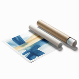 Modern Abstract Wall Art – Coastal Brushstroke Harmony