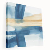Modern Abstract Wall Art – Coastal Brushstroke Harmony