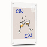 Large abstract wall art on acrylic glass depicting vibrant, swirling colors, ideal for dining room decor.