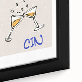 Extra large black wall art on canvas featuring a close-up of colorful, textured food and drinks, ideal for living room decor.