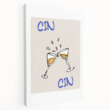 Large canvas print of various foods and beverages in vibrant colors, suitable for kitchen wall art.