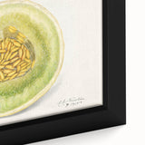 Extra large framed canvas of colorful, textured fruits on a black background, suited for living room decor.