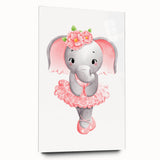 Dancing Ballerina Elephant Print - Children's Wall Decor