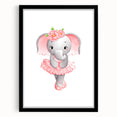 Dancing Ballerina Elephant Print - Children's Wall Decor