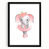 Dancing Ballerina Elephant Print - Children's Wall Decor