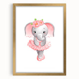 Dancing Ballerina Elephant Print - Children's Wall Decor