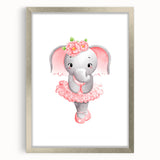 Dancing Ballerina Elephant Print - Children's Wall Decor