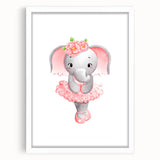 Dancing Ballerina Elephant Print - Children's Wall Decor