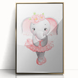 Dancing Ballerina Elephant Print - Children's Wall Decor