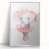 Dancing Ballerina Elephant Print - Children's Wall Decor