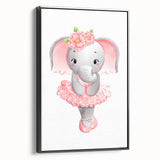 Dancing Ballerina Elephant Print - Children's Wall Decor