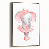 Dancing Ballerina Elephant Print - Children's Wall Decor