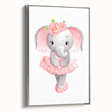 Dancing Ballerina Elephant Print - Children's Wall Decor