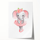Dancing Ballerina Elephant Print - Children's Wall Decor