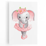 Dancing Ballerina Elephant Print - Children's Wall Decor