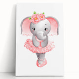 Dancing Ballerina Elephant Print - Children's Wall Decor
