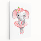 Dancing Ballerina Elephant Print - Children's Wall Decor