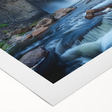 Stunning landscape canvas print depicting vibrant canyons in warm earth tones, rolled for easy shipping and display, ideal for home decor enthusiasts.