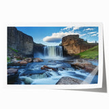 Stunning rolled canvas print showcasing a vibrant landscape of canyons, featuring rich earthy tones and intricate details, perfect for enhancing any home decor.