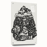 Modern Wall Art - Black & White Mountain Landscape - Contemporary Print