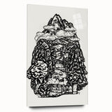 Modern Wall Art - Black & White Mountain Landscape - Contemporary Print