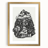 Modern Wall Art - Black & White Mountain Landscape - Contemporary Print