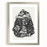 Modern Wall Art - Black & White Mountain Landscape - Contemporary Print
