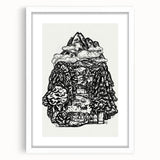 Modern Wall Art - Black & White Mountain Landscape - Contemporary Print