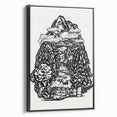 Modern Wall Art - Black & White Mountain Landscape - Contemporary Print