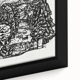 Modern Wall Art - Black & White Mountain Landscape - Contemporary Print