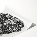 Modern Wall Art - Black & White Mountain Landscape - Contemporary Print