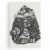 Modern Wall Art - Black & White Mountain Landscape - Contemporary Print