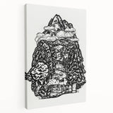 Modern Wall Art - Black & White Mountain Landscape - Contemporary Print