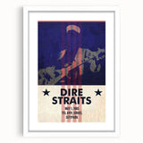 Dire Straits 1985 Concert Poster - Vintage Music Wall Art
