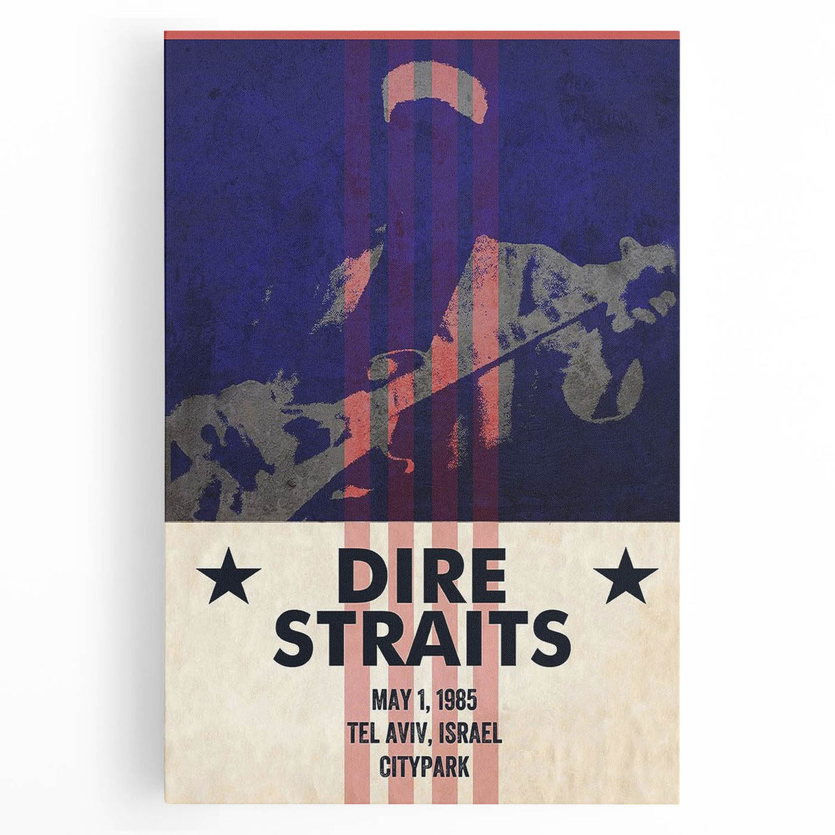 Dire Straits 1985 Concert Poster - Vintage Music Wall Art