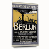 Retro Train Travel Poster - Vintage Berlin Connection Wall Art