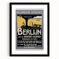 Retro Train Travel Poster - Vintage Berlin Connection Wall Art