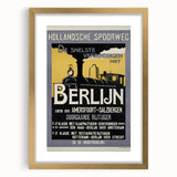 Retro Train Travel Poster - Vintage Berlin Connection Wall Art