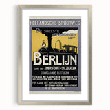 Retro Train Travel Poster - Vintage Berlin Connection Wall Art
