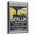 Retro Train Travel Poster - Vintage Berlin Connection Wall Art