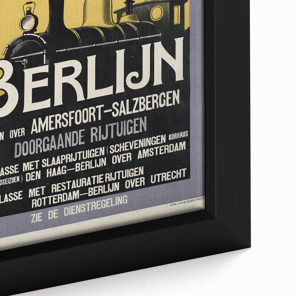 Retro Train Travel Poster - Vintage Berlin Connection Wall Art